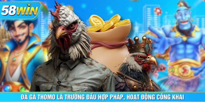 Đá gà Thomo là trường đấu hợp pháp, hoạt động công khai